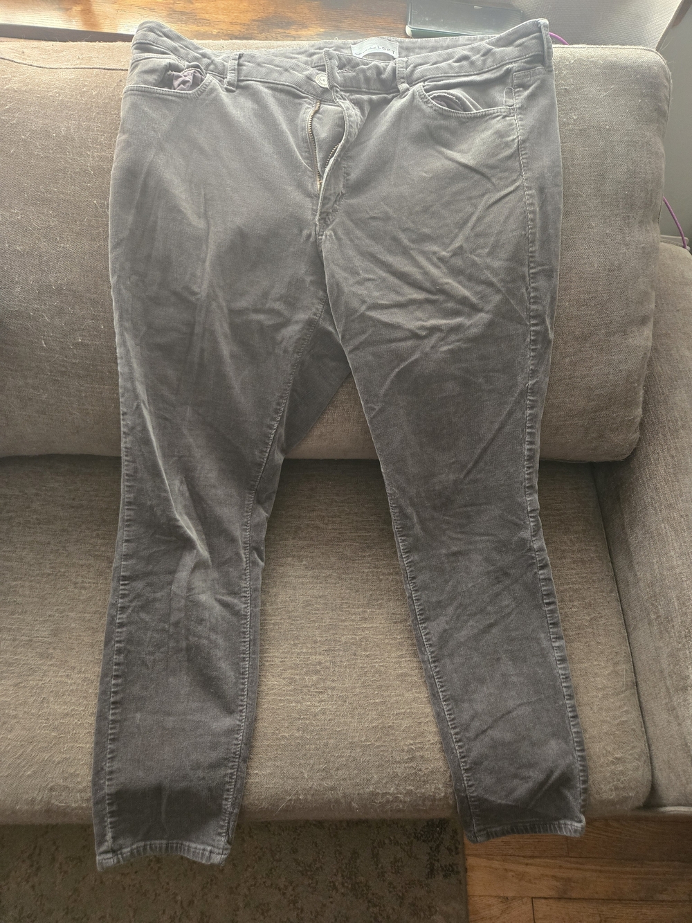 LOFT Gray Women's Chino-Style Khakis